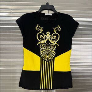 Versace Renaissance Print Stretch Knit Top 46